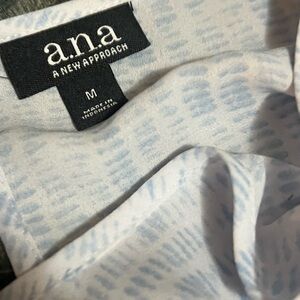 a.n.a Light Blue Patterned Top